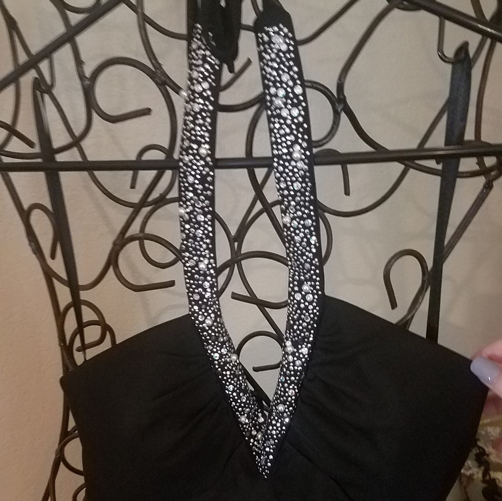 Prom / formal black dress with sequins!